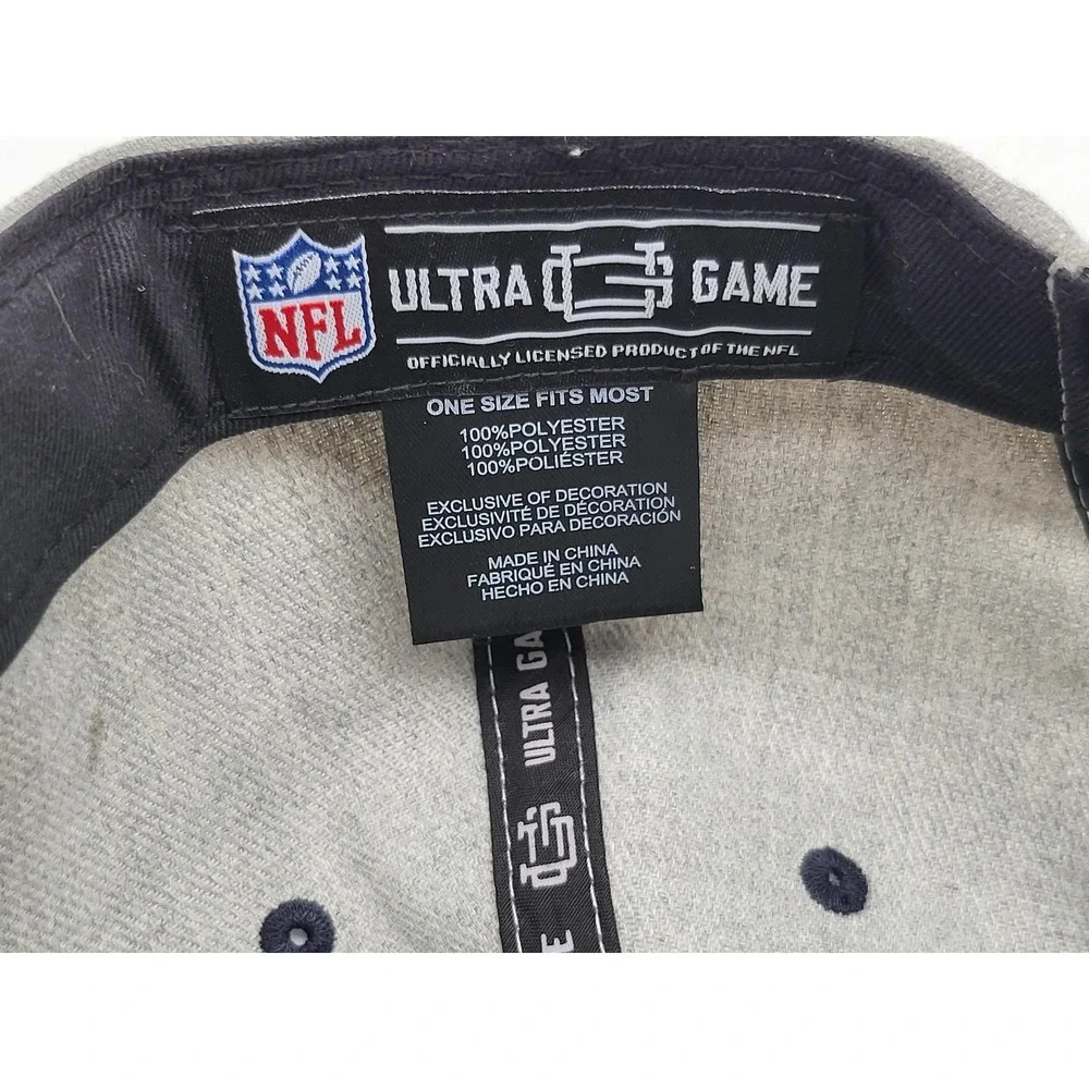 Dallas Cowboys Hat Cap Snap Back One Size Gray Blue NFL Football‎ Old English